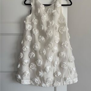 Elegant White Floral Kids Dress